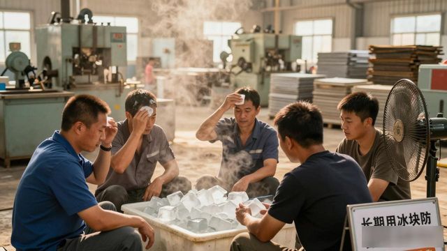 车间高温不用愁 莆田防暑降温冰块成了工人的救命凉方